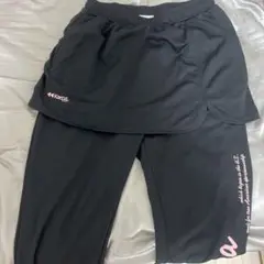 Kaepa スカート付き フレアパンツ L ブラック ヨガ ジム