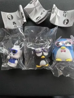 はぴだんぶい　グラサンばちばちフィギュア ポチャッコ　バツマル　タキシードサム