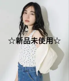 新品未使用 FREAK'S STORE 花柄針抜きフライスヘンリータンクトップ