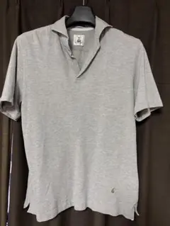 GUY ROVER グレー スキッパーポロシャツ Mサイズ
