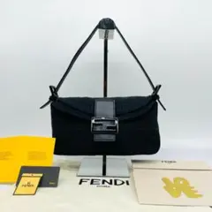 ✨超高級•極美品✨FENDI ショルダーバッグ 肩掛け ミニ マンマバケット 黒