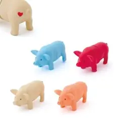 ブタのマグネット　メモクリップ　豚　ピッグマグネット　磁石　４色セット