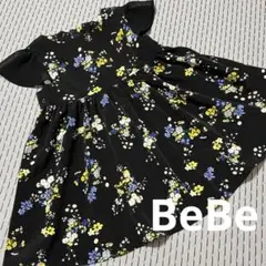 BeBe べべ　花柄　ワンピース　90 日本製　フォーマル　お盆　お出かけ