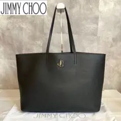 【美品】JIMMY CHOO Nine2Five JCロゴ TOTE ブラック