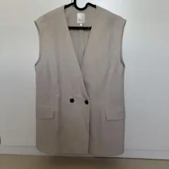 テチチ　ジレ　ベスト　麻調
