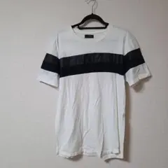 ZARA　ザラ　半袖　Tシャツ　黒×白　ブラック×ホワイト　メンズ　XLサイズ