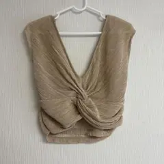 Lily Brown ビスチェ ラメ ベージュ
