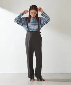 新品未使用タグ付き omekashi サスペンダーパンツ