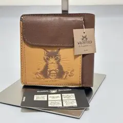 【未使用タグ付き】わちふぃーるど　二つ折り財布　猫のダヤン 苺摘み　札入れ