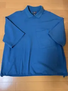 ⭐️新品同様⭐️H&M オーバーサイズ　ビッグポケット　半袖ポロシャツ　ターコイズ