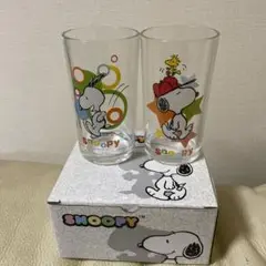 SNOOPY ガラスコップ2個