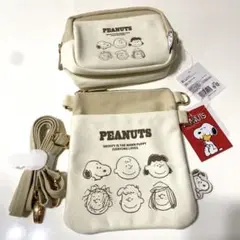 PEANUTS スヌーピーポーチ・ショルダーバッグセット