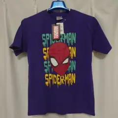マーベルMARVELスパイダーマン 半袖Tシャツ 紫子供用１４０cmサイズ