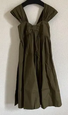ロイスクレヨン カーキ リボンワンピース Mサイズ 新品