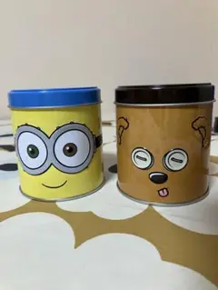 ミニオンとクマのスチール缶セット