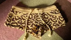 豹柄スウェット地ショートパンツ ギャル Y2K ヒョウ柄
