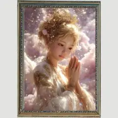 Ｐ1249 天使　恋愛運・人気運　【開運風水絵画風・ヒーリングアート】
