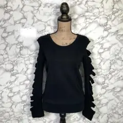 Gimlet　ギムレット　（F）　裏起毛トレーナー　カットデザイン袖　黒