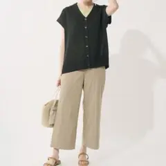 【ケユカ】フレンチスリーブニットカーディガン