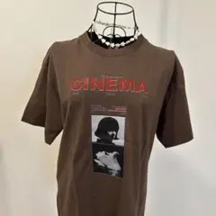 レディースブラウンTシャツM シネマプリント 新品　ジャーナルスタンダード好き