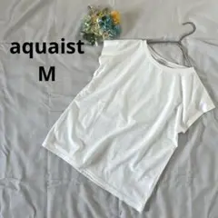 aquaist アクアイスト　Tシャツ　フレンチスリーブ 白　ホワイト　M