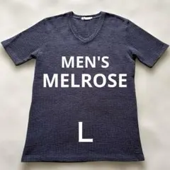 美品 MEN'S MELROSE ダークネイビー Vネックニット size4