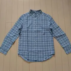 ラルフローレン 青系チェック ボタンダウン長袖シャツ