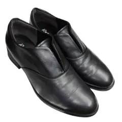 【23.5EE】Runwalk レディース Vカット スリッポン 黒 日本製