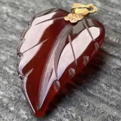 【美品】鼈甲 葉っぱ型 ペンダント