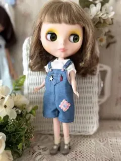 パオラミニちゃん にもブライスアウトフィット サロペット、綿シャツ