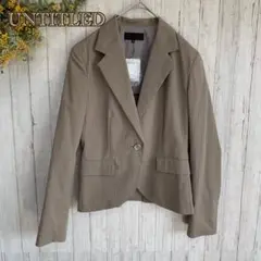 【訳あり】UNTITLED ストライプ ジャケット テーラード　リメイク素材