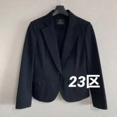 23区 テーラードジャケット 38 黒 ストレッチ 未使用に近い DMW