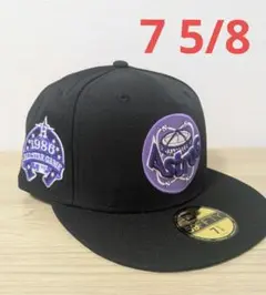 NEW ERA カスタムキャップ ヒューストンアストロズ 7 5/8　黒パープル