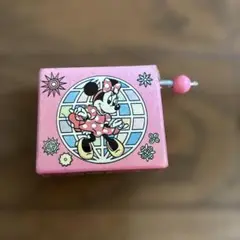 ディズニー　手巻き　オルゴール　ミニーマウス　レトロ