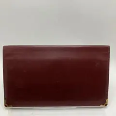 大人気!カルティエ/Cartier ボルドー レザー 長財布 ユニセックス