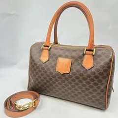 美品 CELINE 2way ミニボストンバッグ トリオンフ マカダム柄