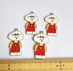 イヌ エナメルチャーム 4個