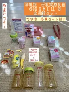 哺乳瓶 5本 母乳実感乳首 S M L LL 鼻吸い器 哺乳びん消毒ケース