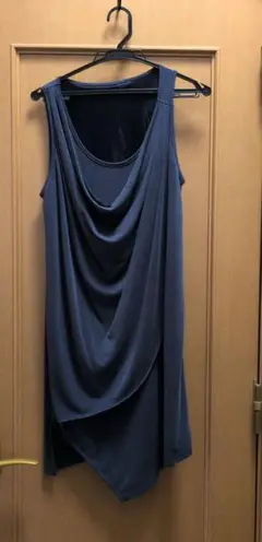 ダークブルー ノースリーブ チュニック