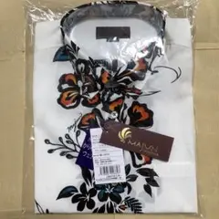 未使用品　かりゆしウェア　MAJUN　マジュン　ハイビスカス　ホワイト　Ｌ　❷