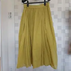 Samansa Mos2 イエロー ロングスカート