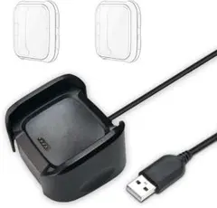 VFAN Fitbit フィットビット ヴァーサ 充電ケーブル カバー3枚付き