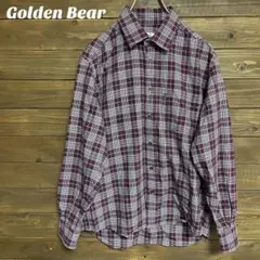 ♦︎【ゴールデンベア】Golden Bear チェック柄シャツ カジュアルL