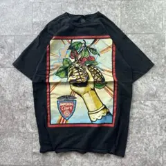 メンズ OBEY オベイ 黒 グラフィック プリント Tシャツ ブラック 古着