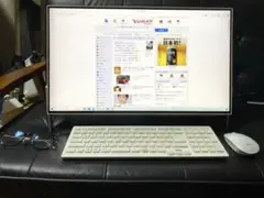 大画面デスクトップPC ワイヤレスキーボード・マウス付き