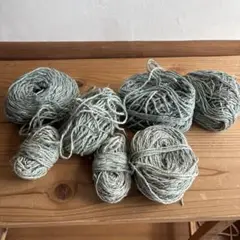 手紡ぎ　麻　ヘンプ　双糸　藍染生葉染め　540g