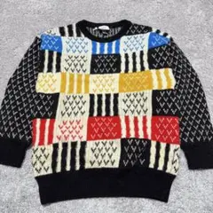 4 Castella チェック柄セーター ユニセックス Lサイズ