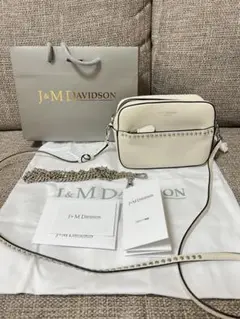 Ju0026M DAVIDSON リップスティックポシェット ショルダーバッグ 白