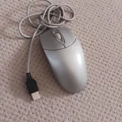 シルバー USB マウス エルゴノミックデザイン