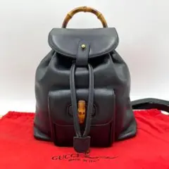 極美品❣️グッチ バンブー リュック バックパック 黒